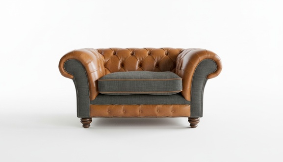 Neu Luxuriöses Polster Luxus Class Klassischer Chesterfield-Sessel 1-Sitzer