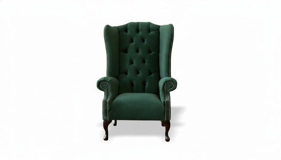 Ohrensessel Sessel Samt Design Polster Sofa Chesterfield Textil Möbel