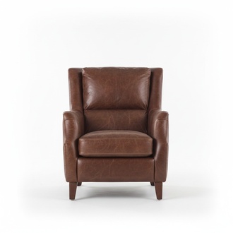 Ohrensessel Sessel Wohnzimmersessel Polstersessel Vintage Echtleder