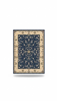 Orientteppich Kunstteppich Klassisch Vintage Kurzflor Teppich Blau Beige 150x233
