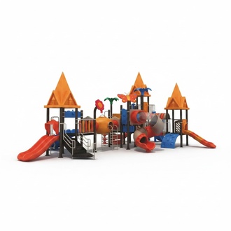 Outdoor Kinderspielplatz Spielturm mit Rutsche Kletterturm Kinderbereich