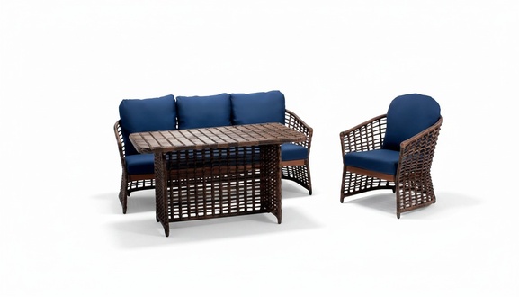 Outdoor Möbel Außenmöbel Sofa Couch Gartenlounge Loungemöbel Terrassen 3tlg