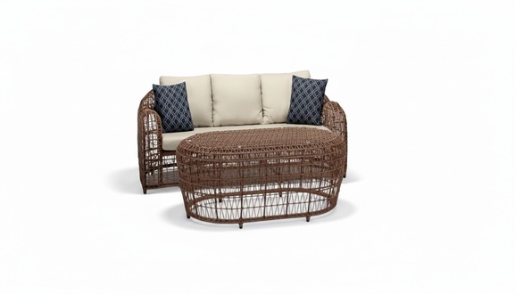 Outdoor Möbel Außenmöbel Sofa Couch GartenloungeTerrassen Loungemöbel 2tlg