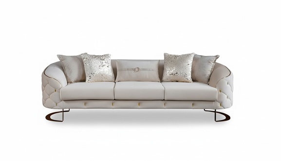 Ovale Couch Dreisitzer Couchen Möbel Sofa Einrichtung Wohnzimmer Sofas