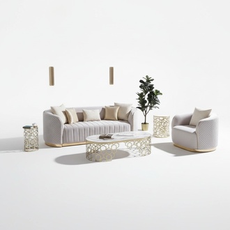 Ovale Couch Dreisitzer Couchen Möbel Sofa Einrichtung Wohnzimmer Samt