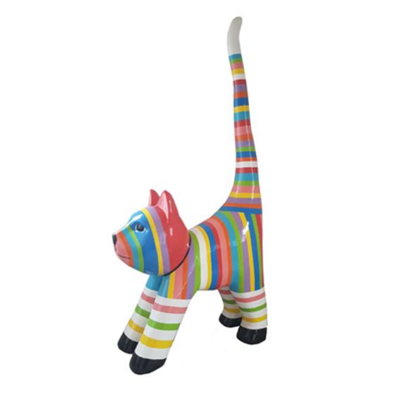 Abstrakt 190cm Katze Figur Statue Deko Skulptur Garten Design Dekoration