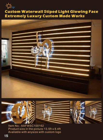 Wandpaneel Wasserwand LED Design Wände Trennwand Wasser Fall