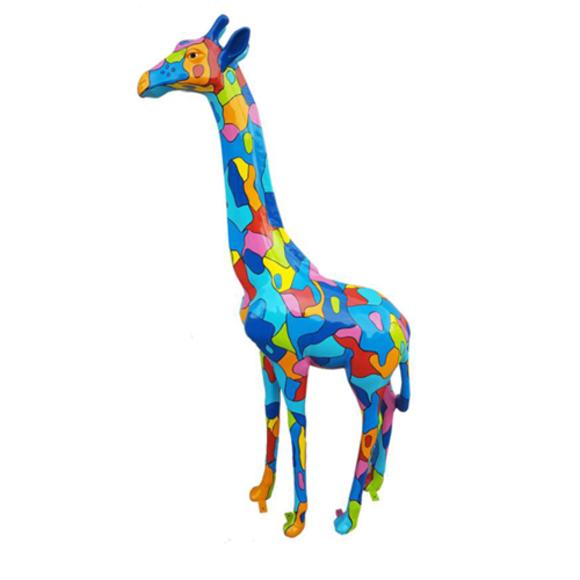 Moderne Skulptur Giraffe Dekoration Figur Kunststoff Statuen Deko Statue