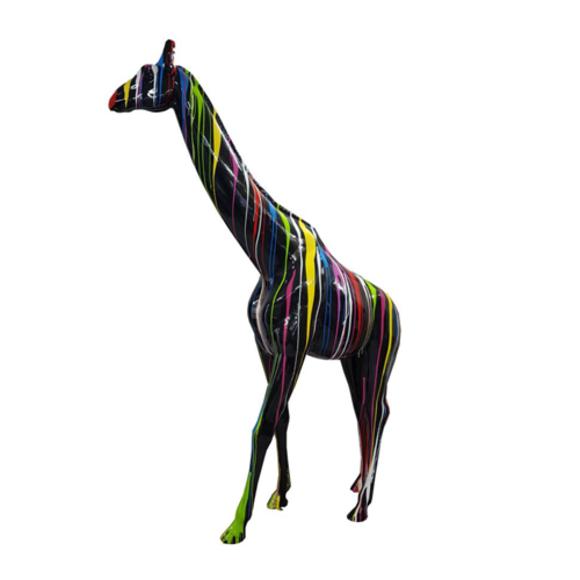 Moderne Skulptur Giraffe Dekoration Figur Kunststoff Statuen Deko Statue