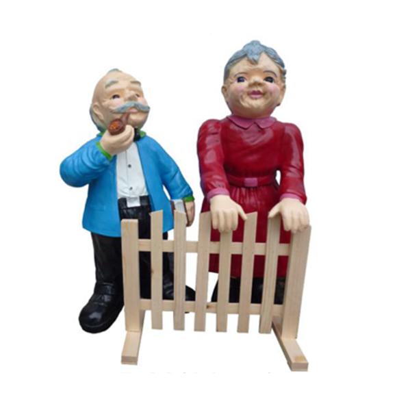 Rentner Deko Figur Statue Skulptur 80 cm Figuren Statuen Skulpturen Oma