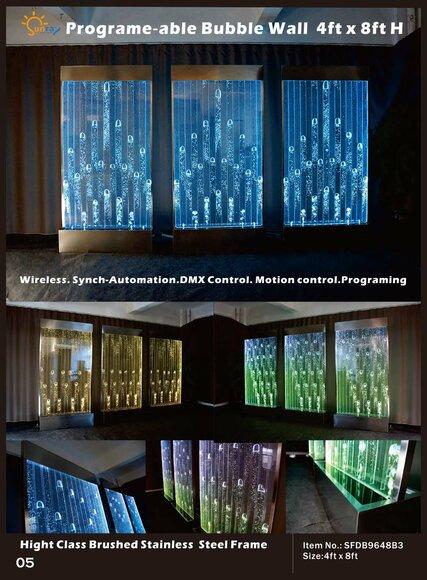 Wasser Wände Moderne Trennwand LED Wasserwand Beleuchtete Wand