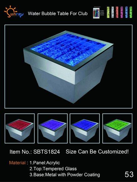 Design Tisch Couchtisch Wasser Säulen Säule Water Sofa LED Beleuchtet