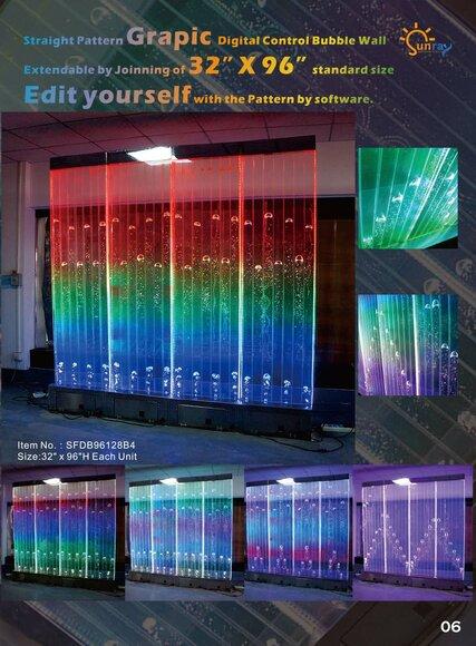 Wandpaneel mit Wasserblasen LED Wasserwand Designer Wasser Wand
