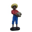Deko Figur Statue Skulptur 115 cm Figuren Statuen Skulpturen Schwarzer
