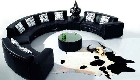 WOHNLANDSCHAFT LEDERSOFA ECKSOFA POLSTERGARNITUR RUNDSOFA XXXL SOFA PH-038