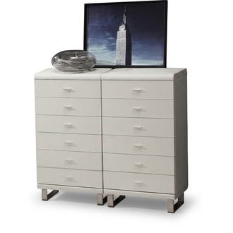 Regal Kommode Schubladen Hoch Schrank Kommoden Luxus Leder Side
