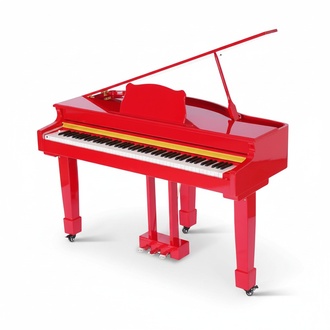 Rotes Klavier Flügel Digitalpiano Flügelklavier Hochglanz Piano