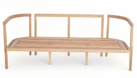 Rückenlehnenbank Designbank Bank Gartenbank Ruhebank Holzbank Sitzbank