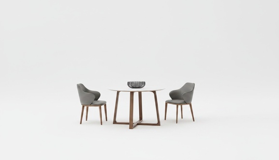 Rund Tisch Ess Zimmer Holz Runde Tische Designer Original Holz 2 Stuhl
