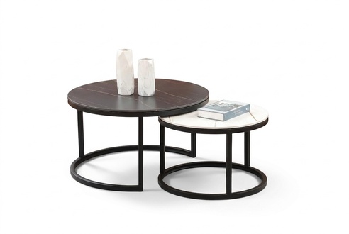 Beistelltisch Runde Set 2x Couchtisch Kaffeetisch Designer Wohnzimmer