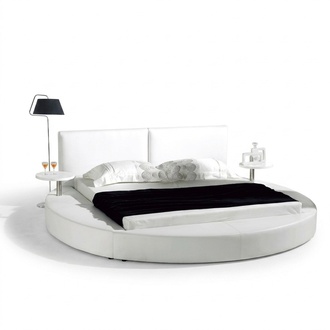 Rundes Bett Moderne Design Luxus Polster Rund Betten Textil Stoff Rundbetten