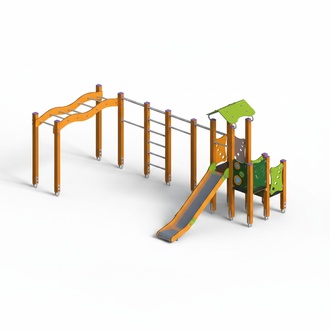 Rutschbahn Kletterpark Spielplatzanlage Spielzone Freiluftspielplatz Spielinsel