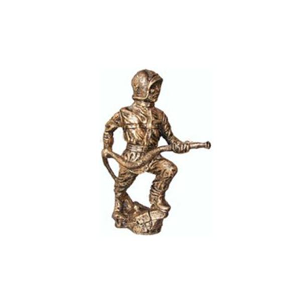Skulptur Feuerwehrmann Feuerwehr Antik-Stil Figur Moderne Kunst Löschung
