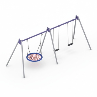 Schaukelplatz Spielgelände Kinderspielplatz Spielbereich Vogelnestschaukel