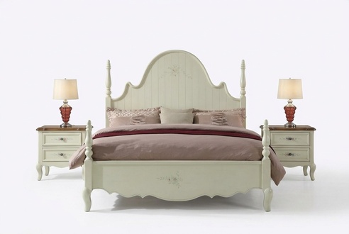 Schlafzimmer Bett Nachttisch Hocker Komplette 2x Set Holz Möbel Zimmer 4tlg. Neu