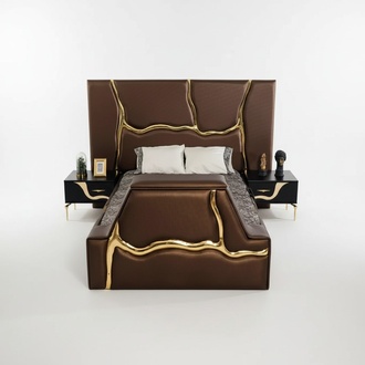 Schlafzimmer Bett 2x Nachttische Luxus Betten Set Komplett Design Möbel 3tlg.