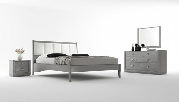 Schlafzimmer Bett Nachttisch Betten Holz Gruppe Doppel Design Garnitur Set 3tlg.