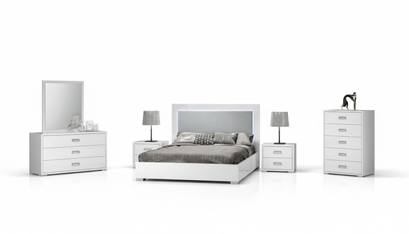 Schlafzimmer Bett Nachttisch Garnitur Gruppe Holz Modern Set Design Luxus 3tlg.