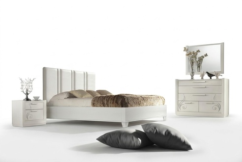 Schlafzimmer Bett Nachttisch Gruppe Betten Bettrahmen Holz Set 3tlg