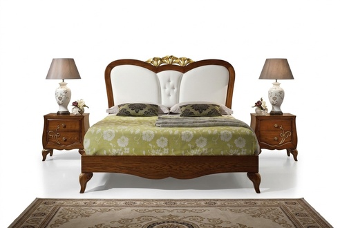 Schlafzimmer Bett Nachttisch Holz Design Betten Nachttische Set 3tlg. Möbel Sets