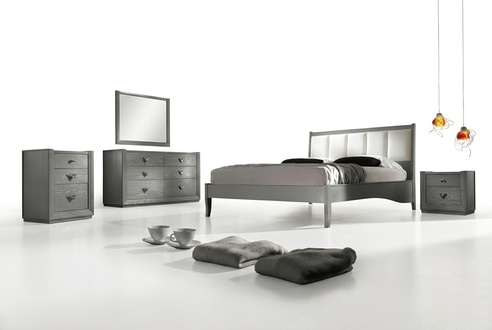 Schlafzimmer Bett Nachttisch Kommode Spiegel Garnitur Gruppe Doppel Neu Set 5tlg