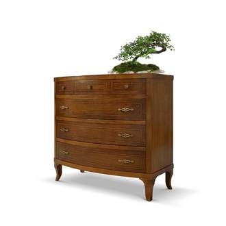 Schlafzimmer Braun Kommode Luxus Möbel Holz Stil Klassischer Neu