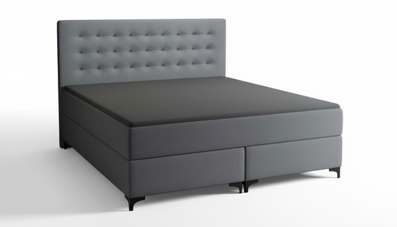 Schlafzimmer Doppelbett 180сm Matratze Grau Bett moderner Stil Holz