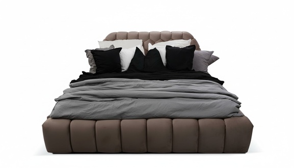 Schlafzimmer Doppelbett Bett 180сm Matratze Braun moderner Stil Holz