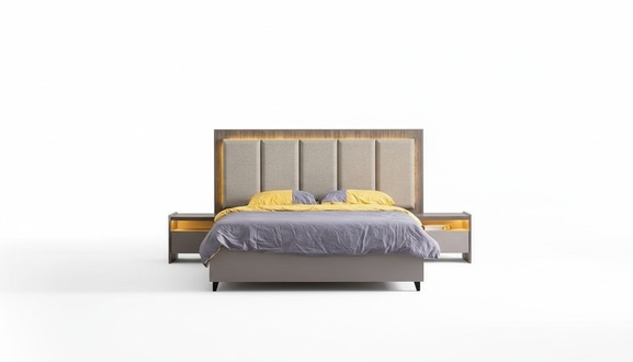 Schlafzimmer Komfortbett Luxusbett Bett Moderne Betten Set Nachttische 3tlg