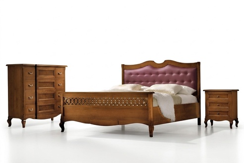 Schlafzimmer Massiv Holz Möbel Bett Polster Design Luxus Doppel Hotel Betten Neu