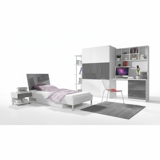 Schlafzimmer Modern Schrank Bett Nachttisch Tisch 5tlg. Jugend Kinder Zimmer Set