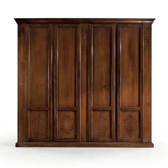 Schlafzimmer Schrank Kleiderschrank Schränke Holzschrank Design Braun