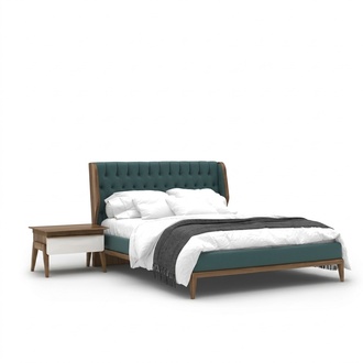 Schlafzimmer Set 3tlg Luxus Doppel Bett 2x Nachttische Modern Möbel