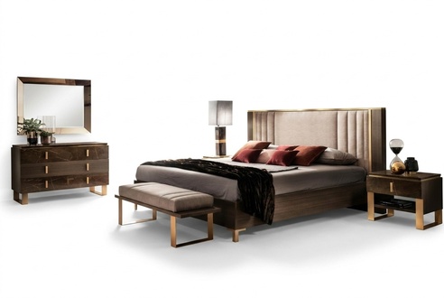 Schlafzimmer Set 5tlg. Design Moderne Luxus Möbel Neu Bett Nachttisch Kommode