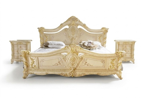 Schlafzimmer Set Design Art déco Luxus Betten Möbel Neu Bett Nachttisch 3 tlg.