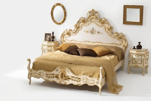 Schlafzimmer weiß Bett Holz Luxus Vaccari cav giovanni Massivholz Neu