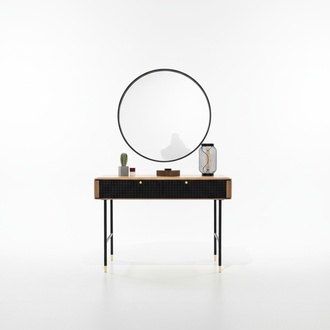 Design Schlafzimmer Möbel Schminktisch Set Spiegel Kommode Loft 2tlg