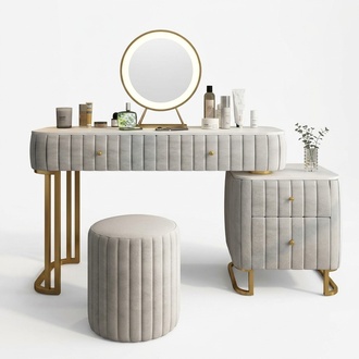 Schminktisch Spiegel Hocker Komplett Kommode Schlafzimmer Luxusmöbel