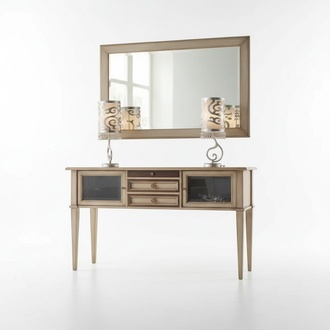 Schminktisch Spiegel Konsolen Design Möbel Luxus Kommode Holz Set