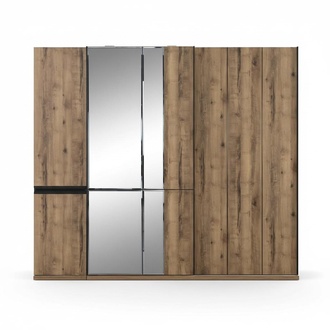 Schränke Kleiderschränke Luxus Kleiderschrank Braun Holz Spiegel Groß
